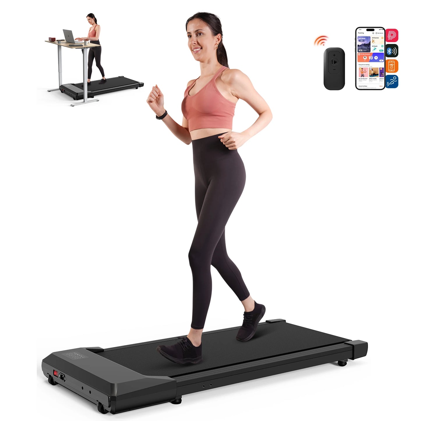 Superun 2-In-1 Under-Desk Treadmill With LED Display