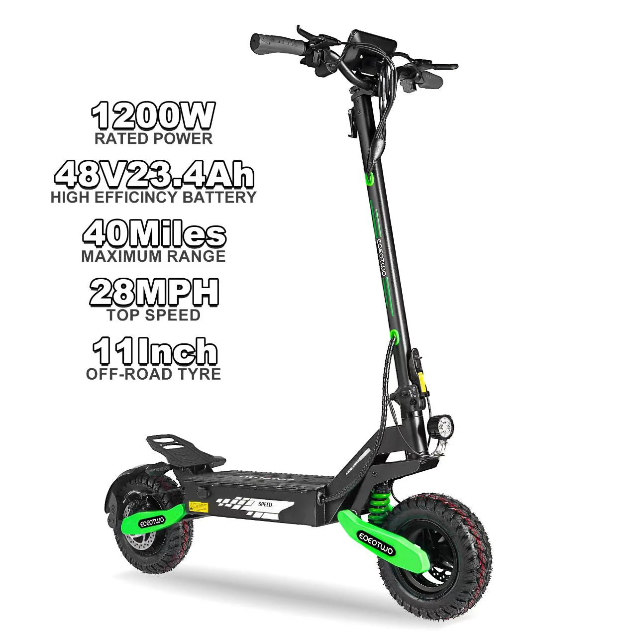 EOEOTWO GT06 Electric Scooter Off-Road Dual Suspension
