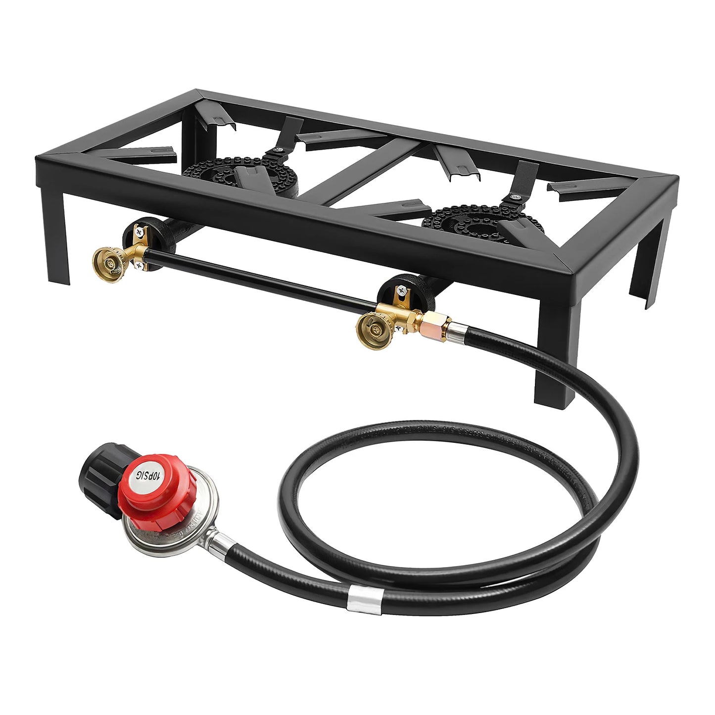 Double Burner Outdoor Gas Stove 8000W Regulator Included