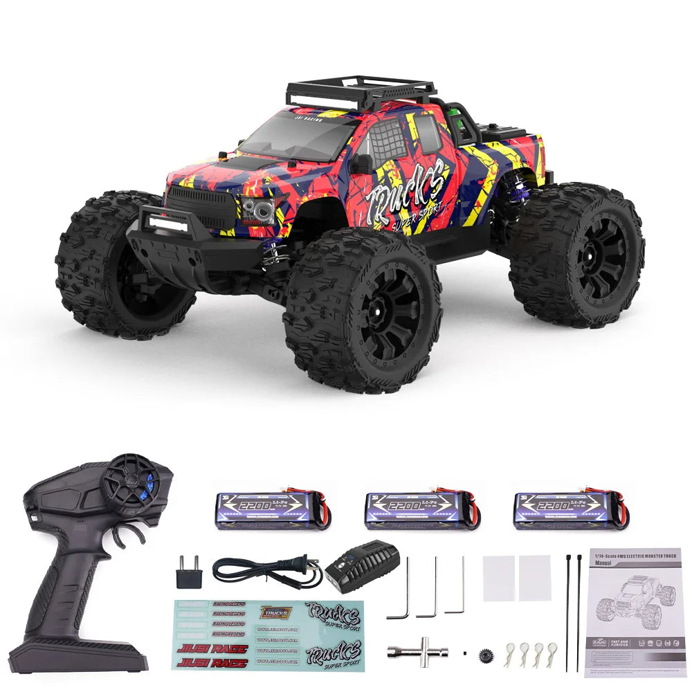 JIUSI RC Car Brushless 4WD MT14R PT14R High Speed Offroad