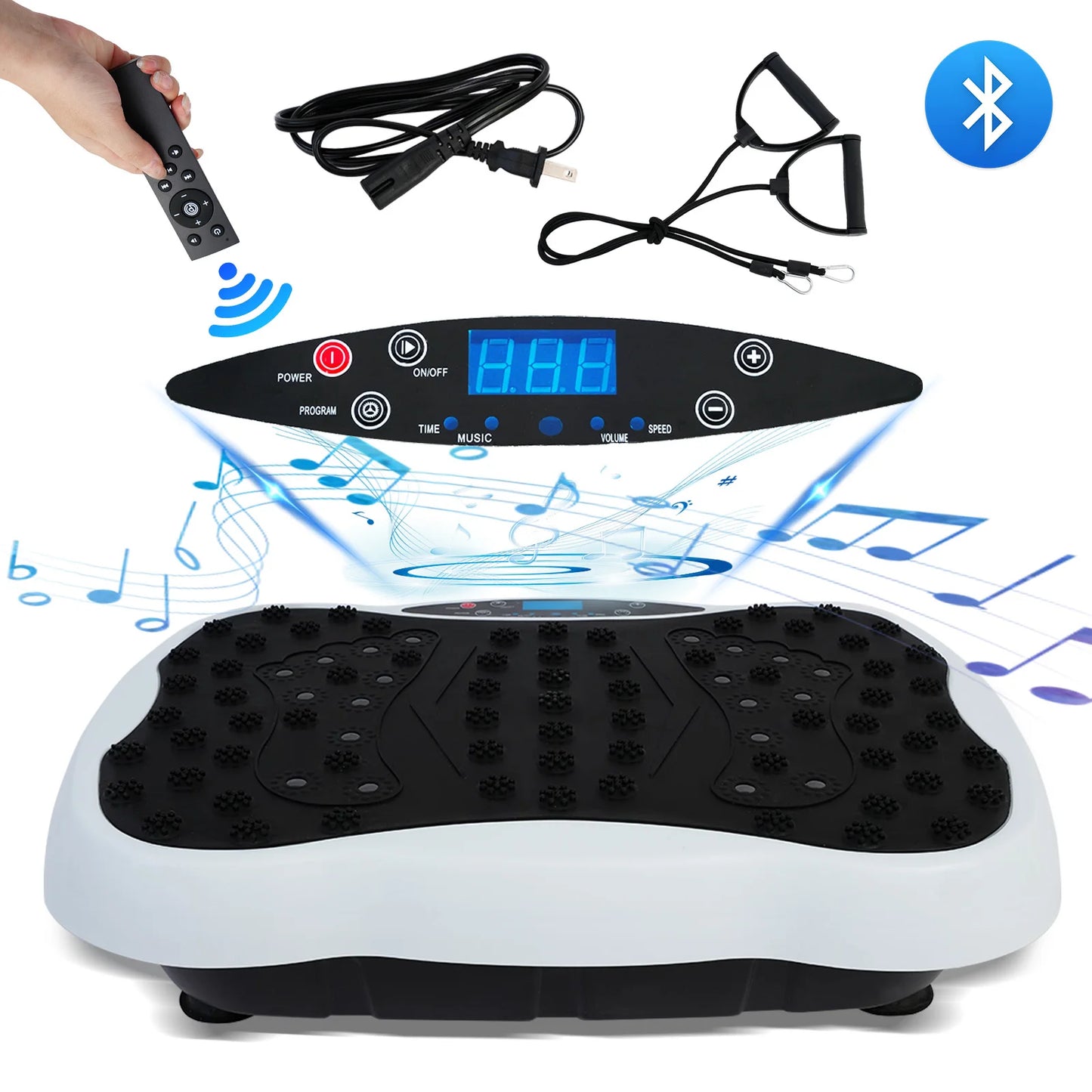 Vibration Plate Exercise Machine For Home Gym With Resistance Bands