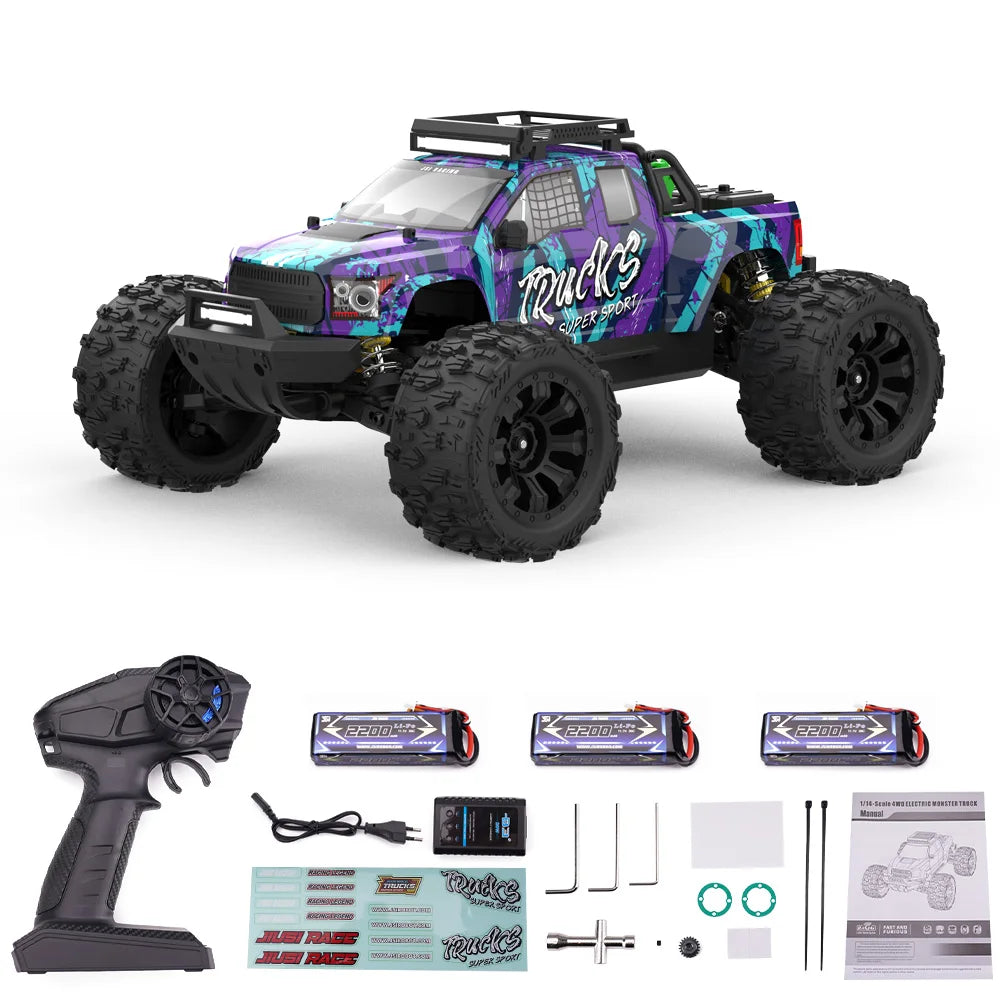 JIUSICE RC Car Brushless 4WD Off-Road Speed 80kmh Performance