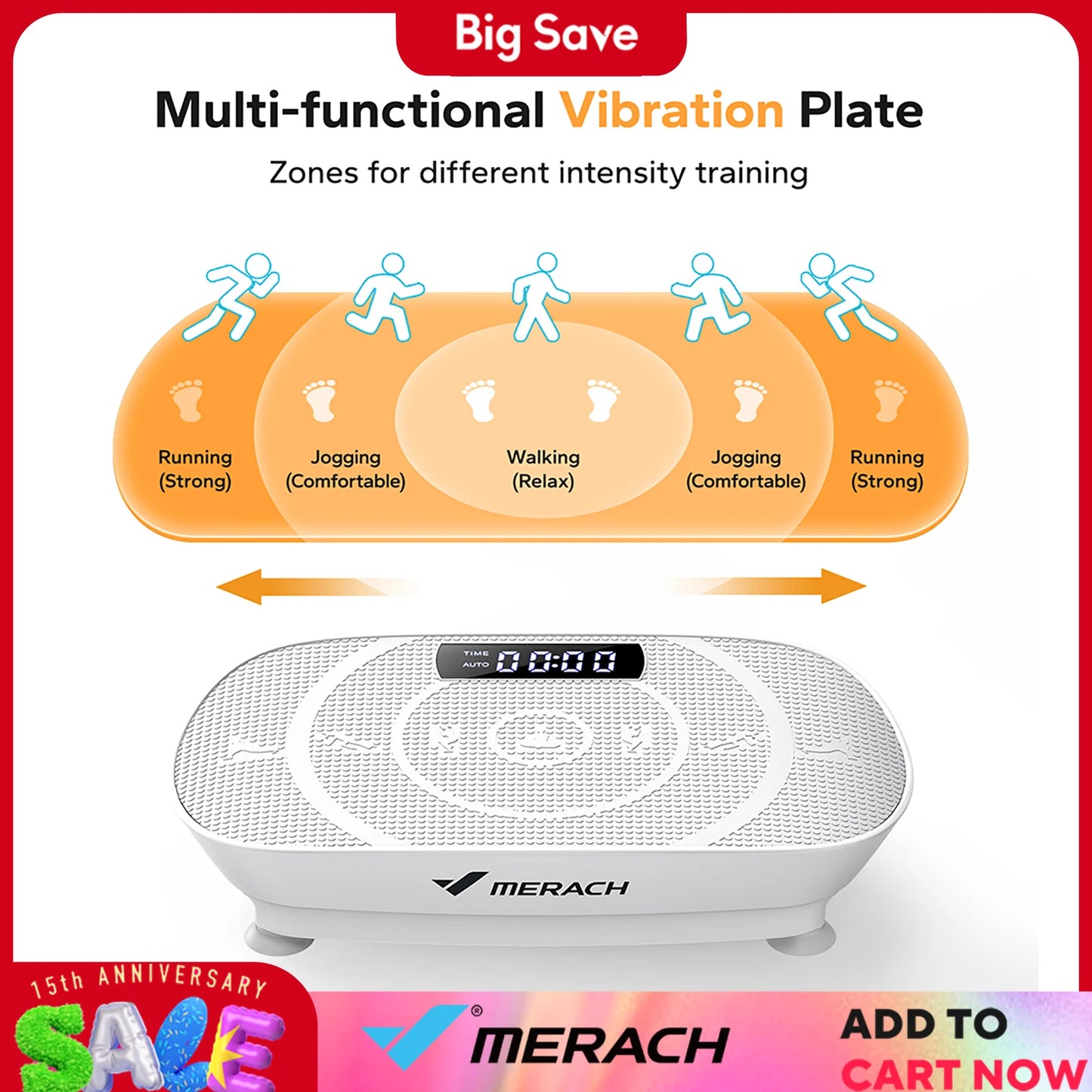 MERACH Vibration Plate Exercise Machine For Whole Body Workout