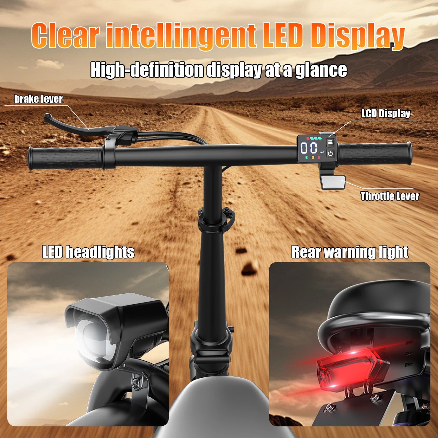 Electric Bike Removable Battery 500W Brushless Motor