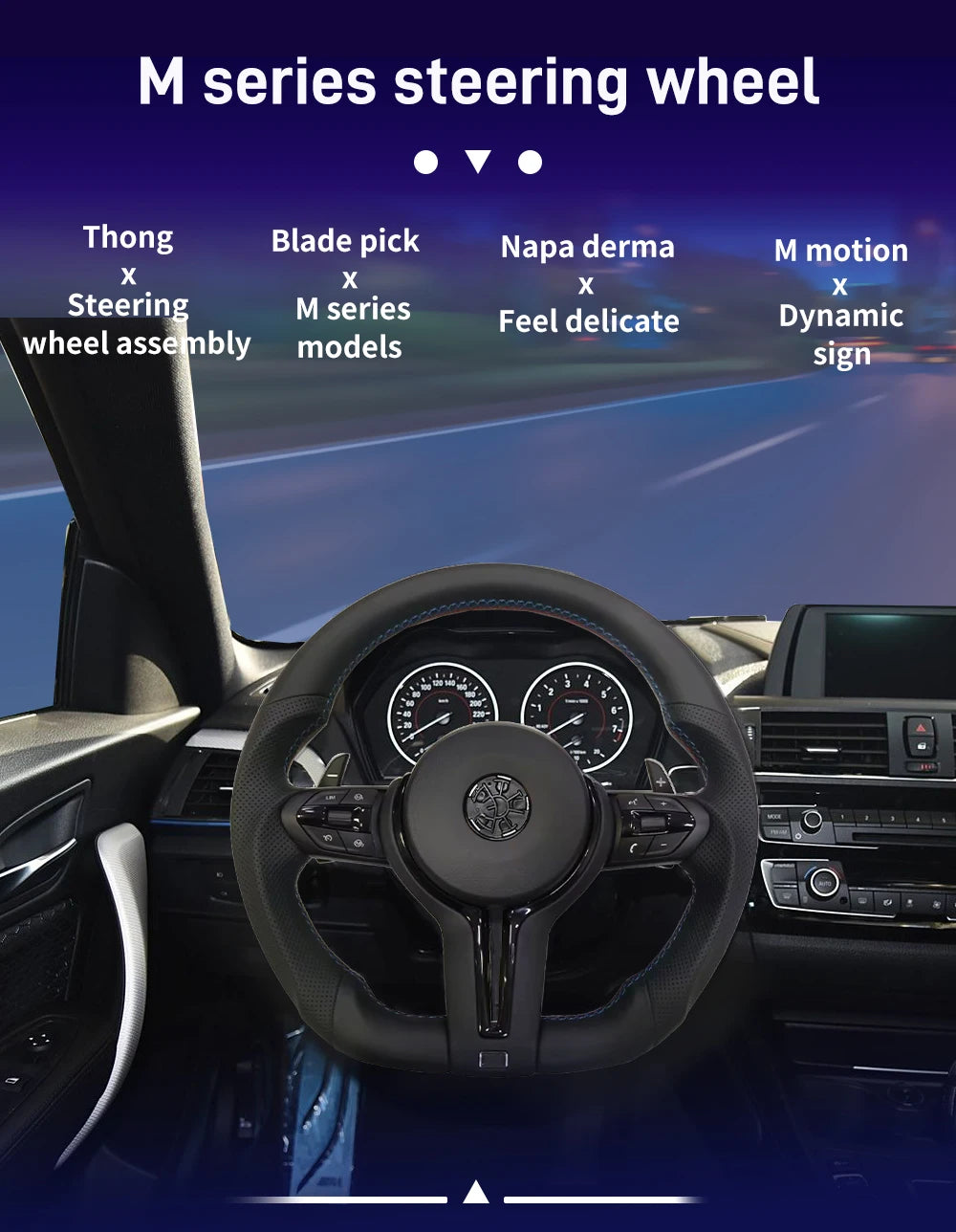 COIKA Steering Wheel Perforated Leather Sport Upgrade For BMW