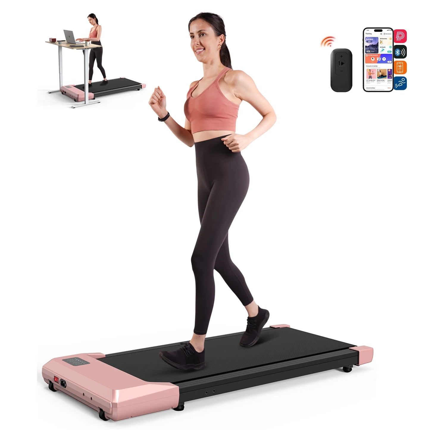 Superun 2-In-1 Under-Desk Treadmill With LED Display