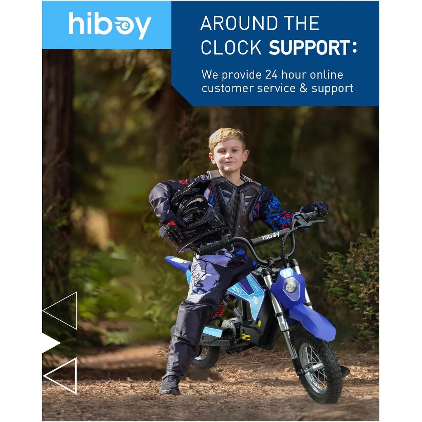 HIBOY Electric Dirt Bike 36V 300W Long-Range for Kids