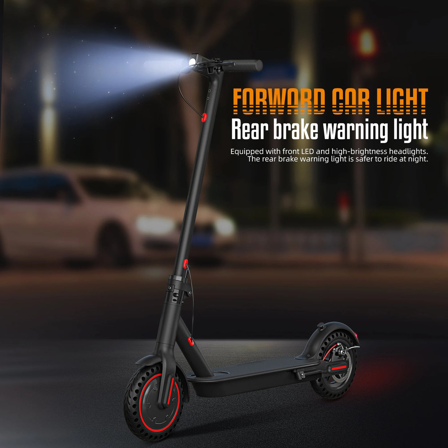 FREEBOY Electric Scooter Foldable With Solid Tires And Dual Brakes
