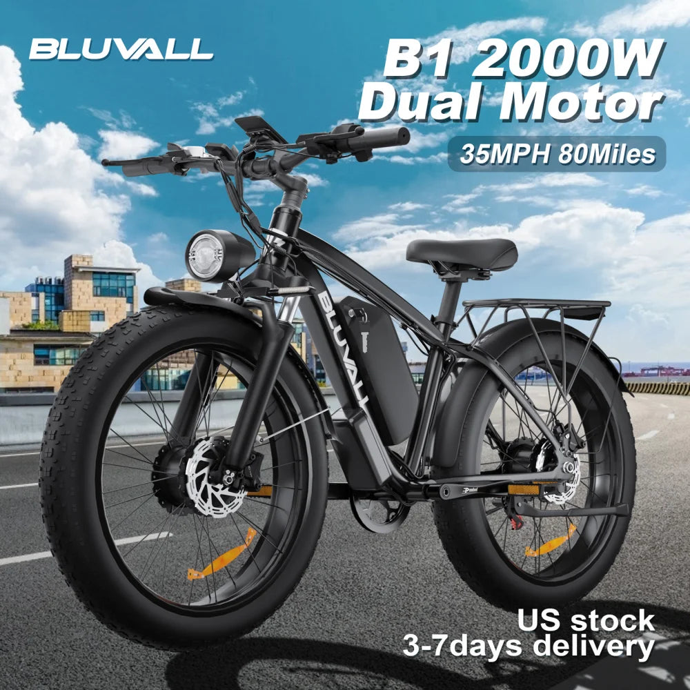 MOOBELO Ebike M1 Aluminum Fat Tire 48V 2000W Dual Motor