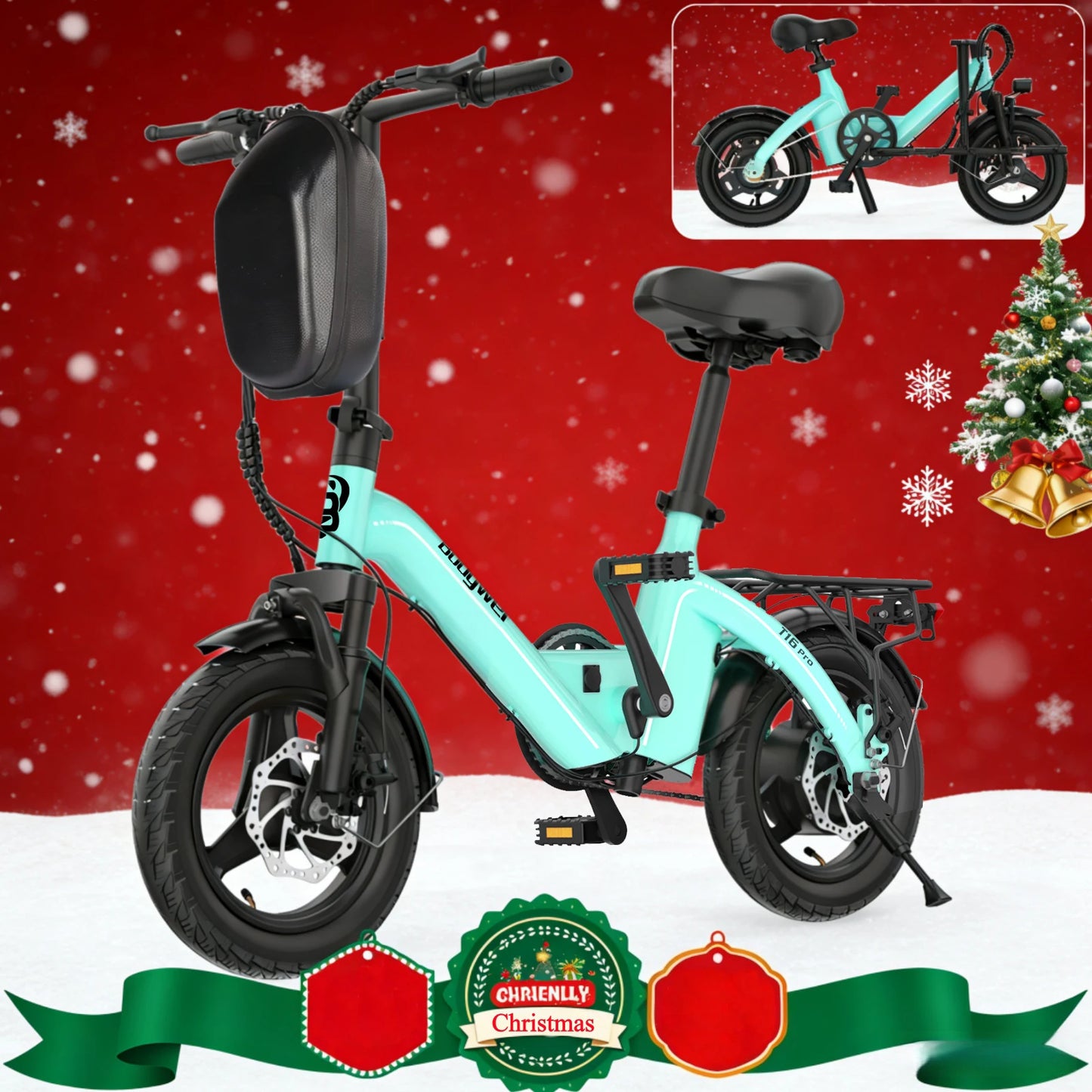 Bodywel Electric Bicycle Folding Aluminum Frame 250W