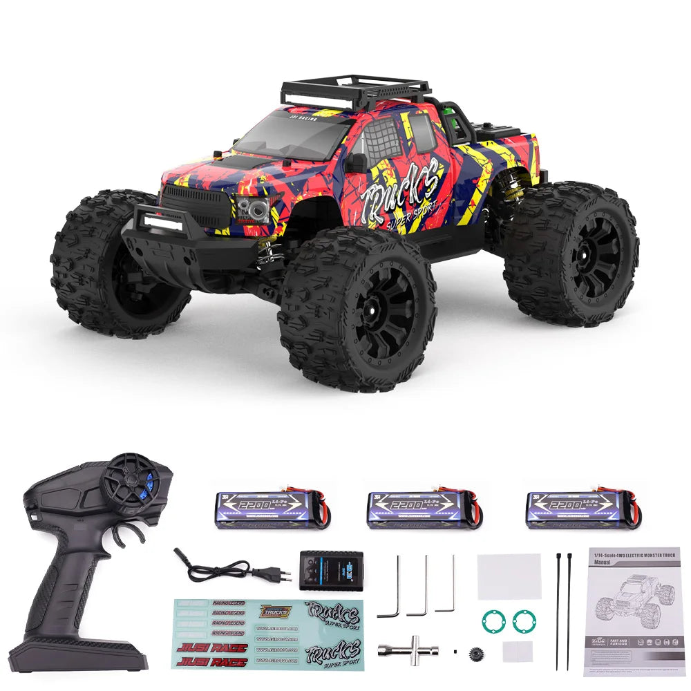 JIUSICE RC Car Brushless 4WD Off-Road Speed 80kmh Performance