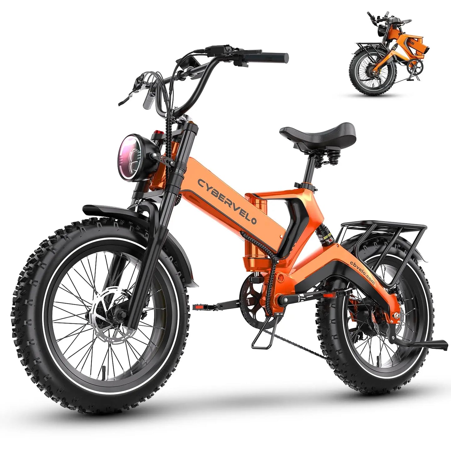 CYBERVELO Folding Electric Bike 2000W Peak Pro Motor