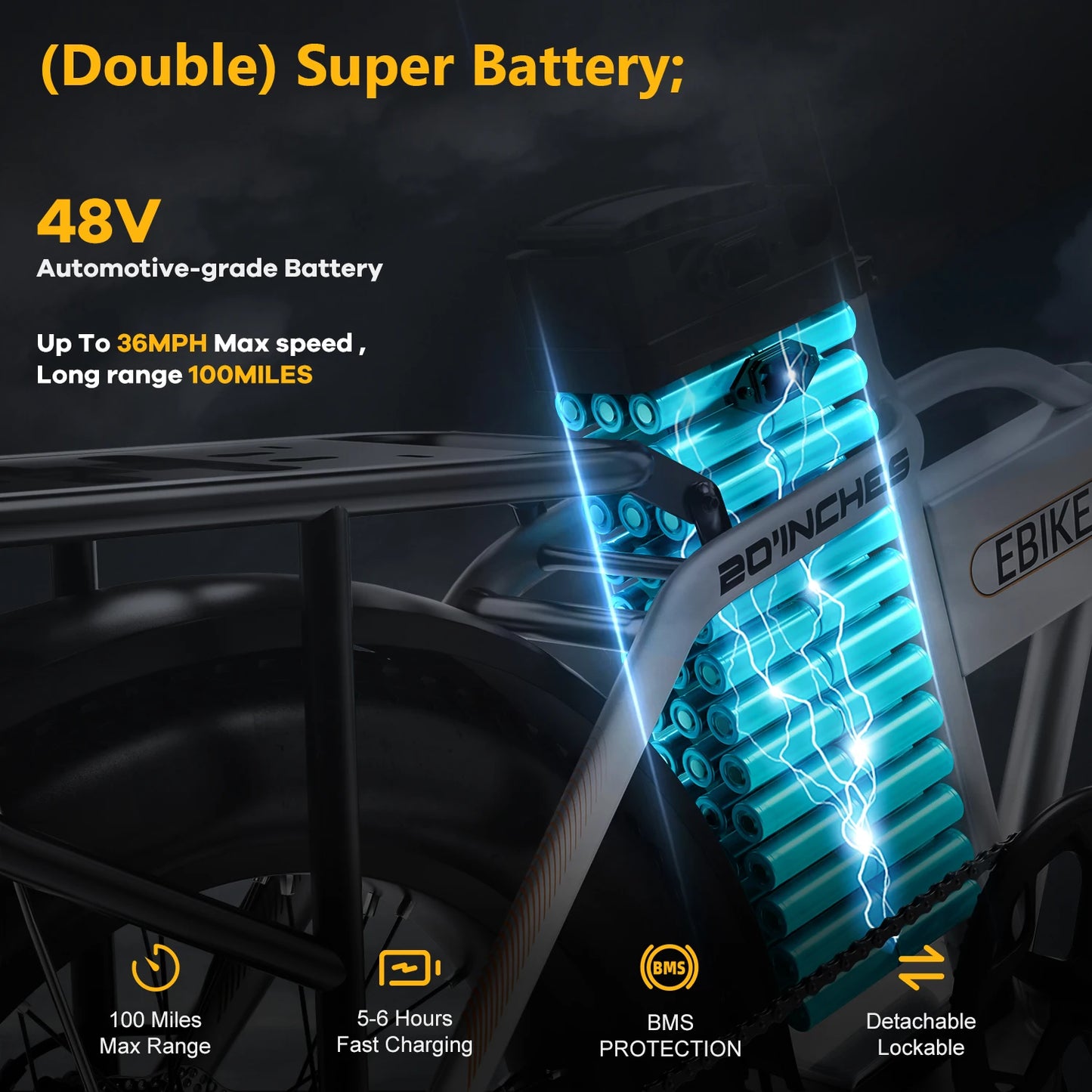 CYBERVELO Ebike MARS700 Folding With Removable Battery