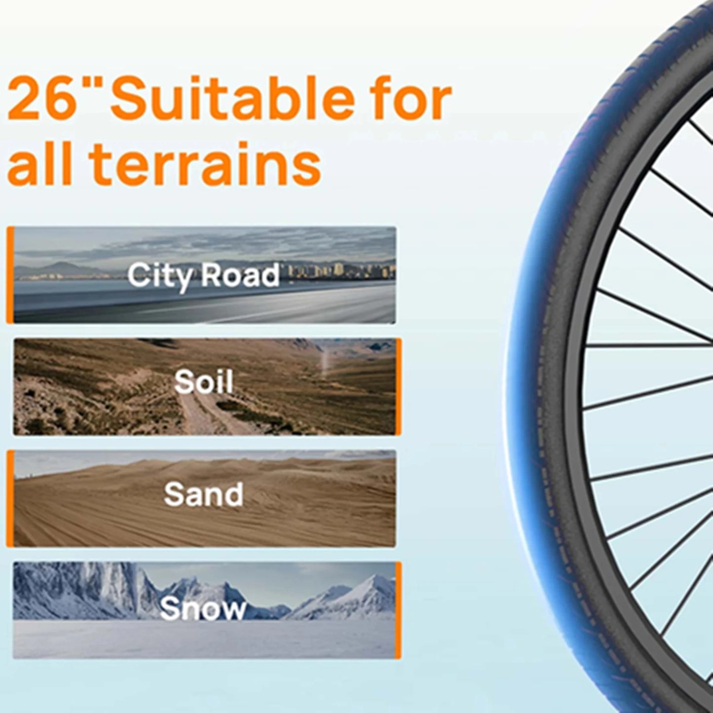 URLIFE Electric Bike 750W E26 With Removable 48V Battery