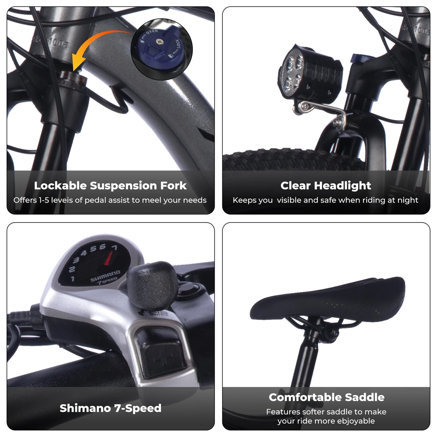 LELEKUAIF Electric Mountain Bike With 500W Brushless Motor