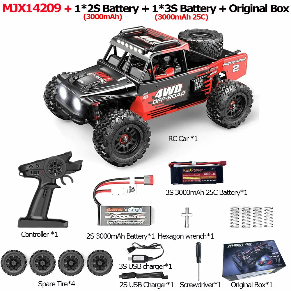 RC Car Brushless 4WD Off-Road Racing With 2.4G Remote