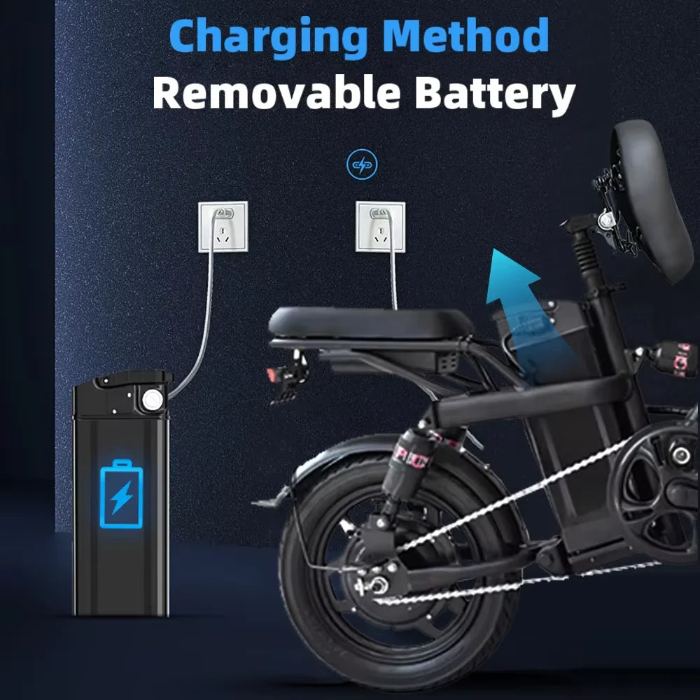 DEEPOWER Electric Bike K300 Foldable With Basket 400W