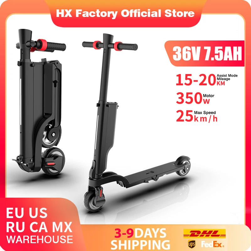 HX Electric Scooter Foldable 350W 25kmh For Adults