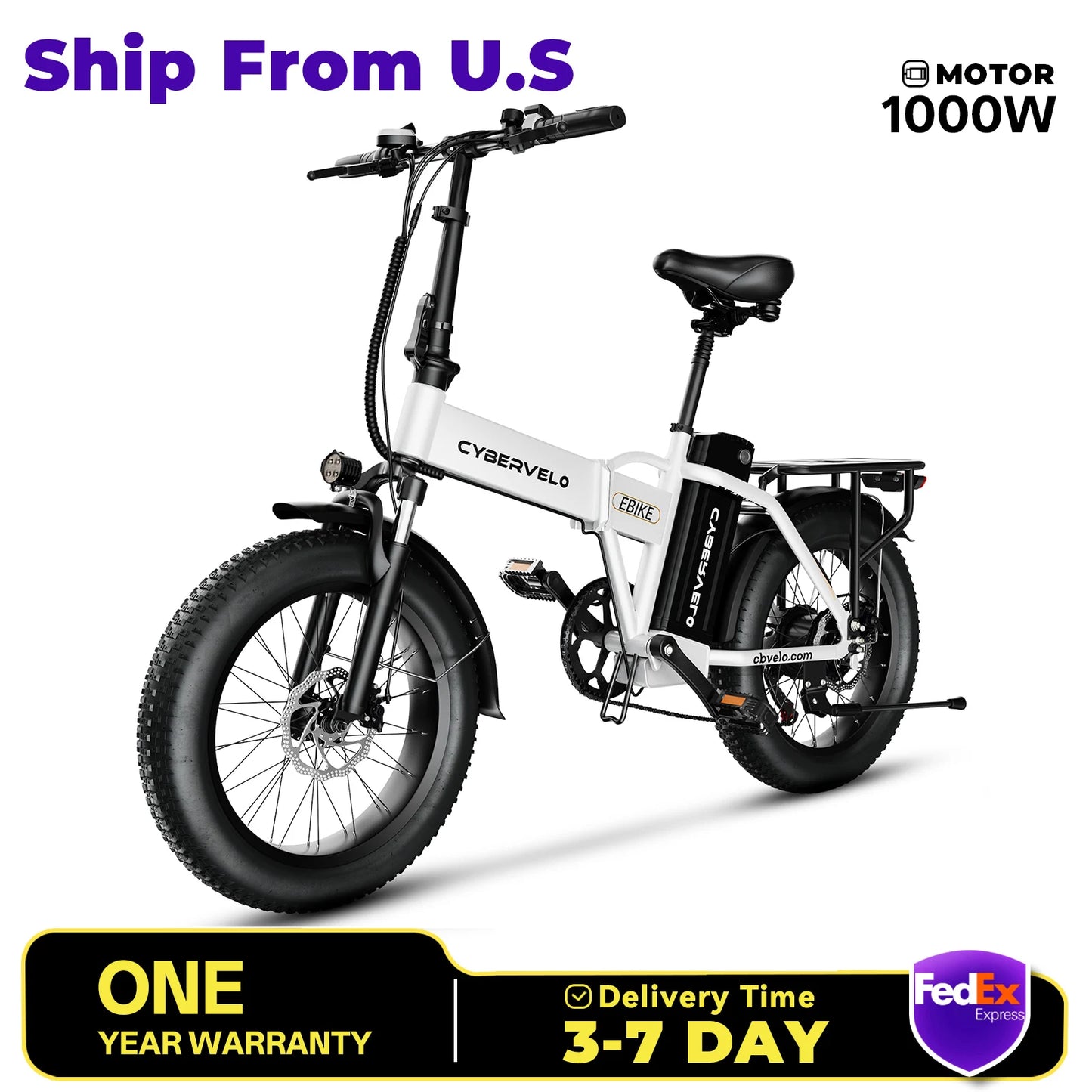 CYBERVELO Ebike MARS700 Folding With Removable Battery