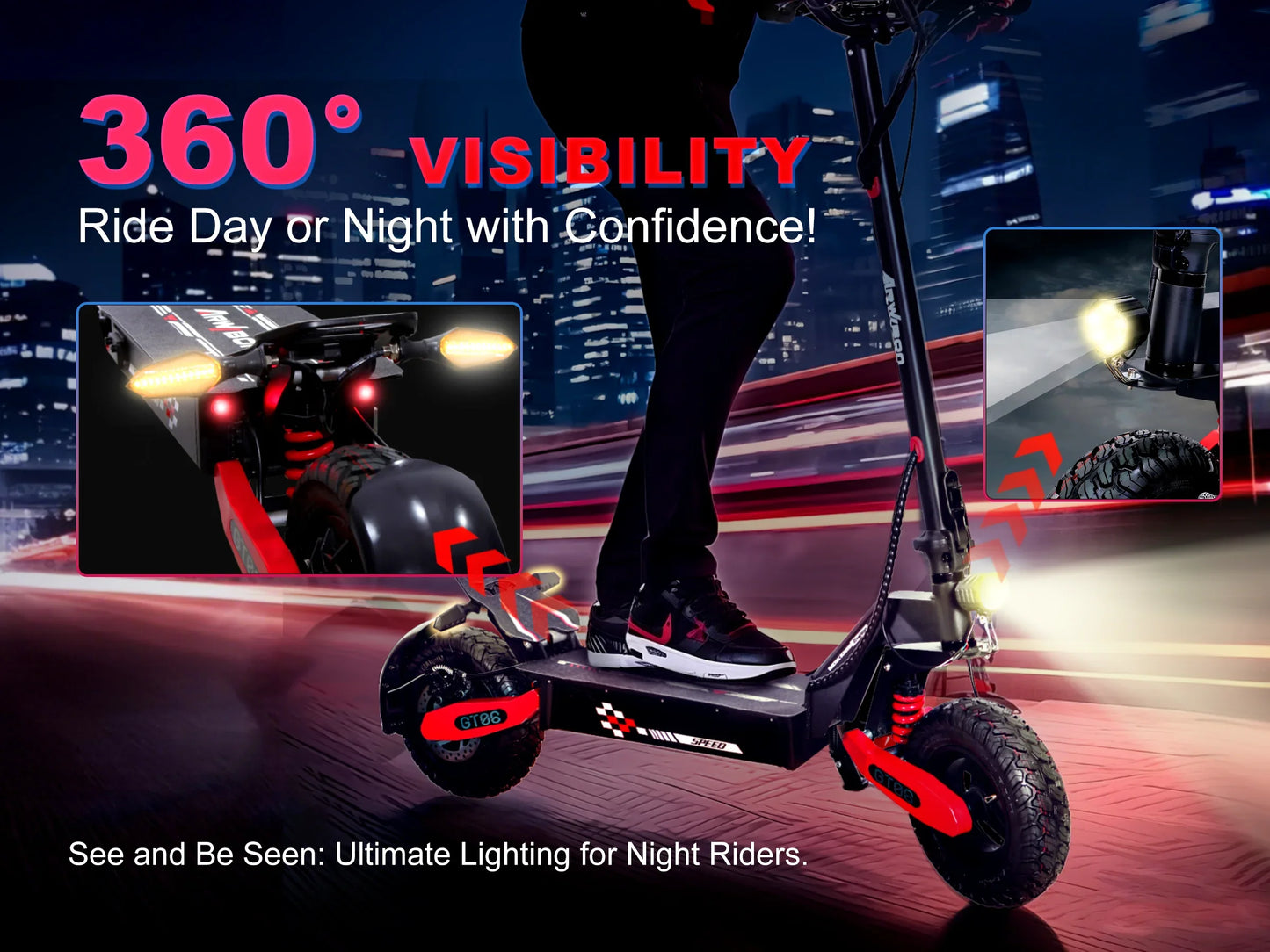 Arwibon Electric Scooter Foldable Aluminum Frame Pro Edition