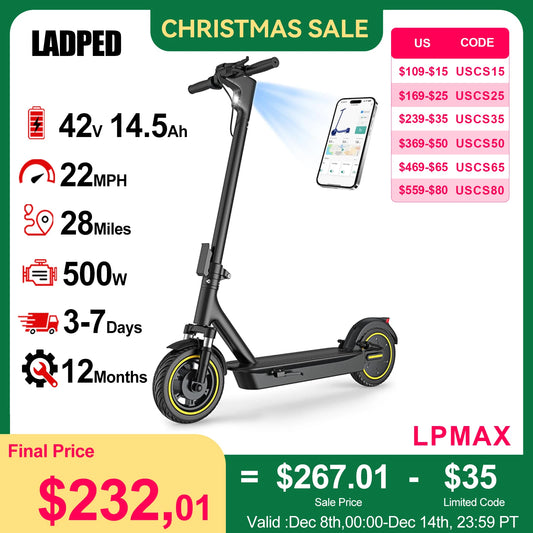 LADPED Electric Scooter Folding For Long Range