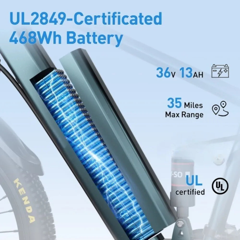 Electric Mountain Bike With 500W Peak Motor For Adults