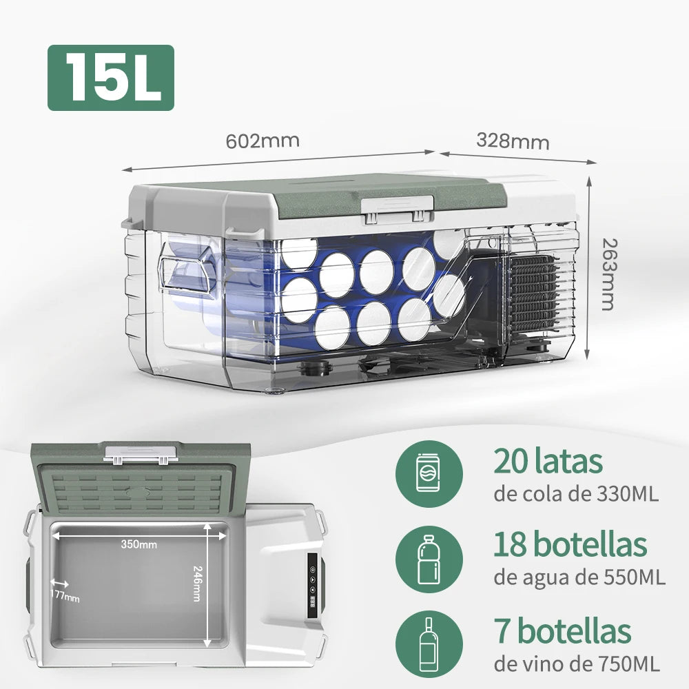 Alpicool Portable Car Refrigerator NL15 ABS And PP Durable