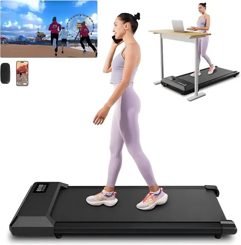Superun Walking Treadmill 2-in-1 Home Office With App