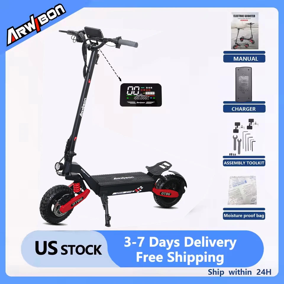 Arwibon Electric Scooter Foldable Aluminum Frame Pro Edition