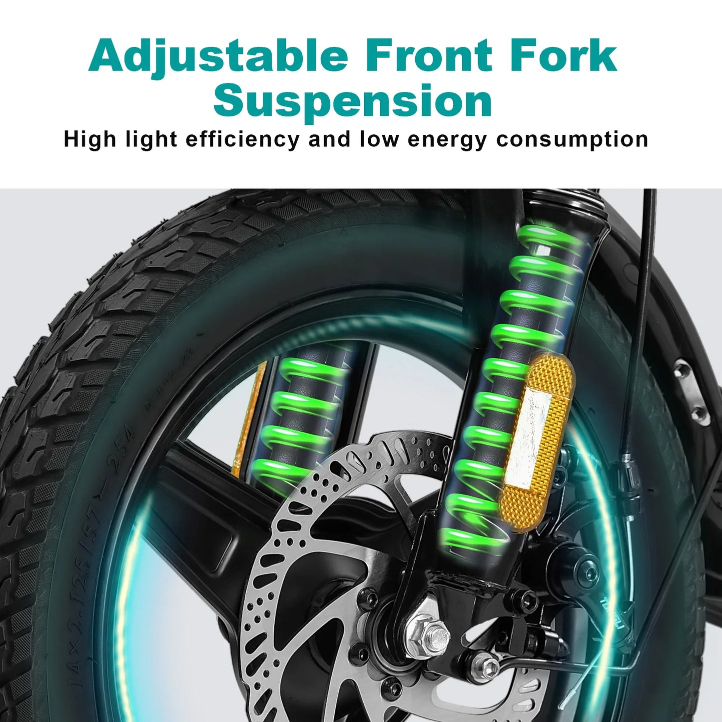 LELEKUAIC Foldable Electric Bike Removable Battery