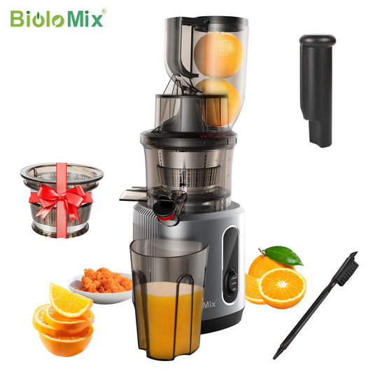 Biolomix Cold Press Juicer With Wide Feed Chute Quiet Operation