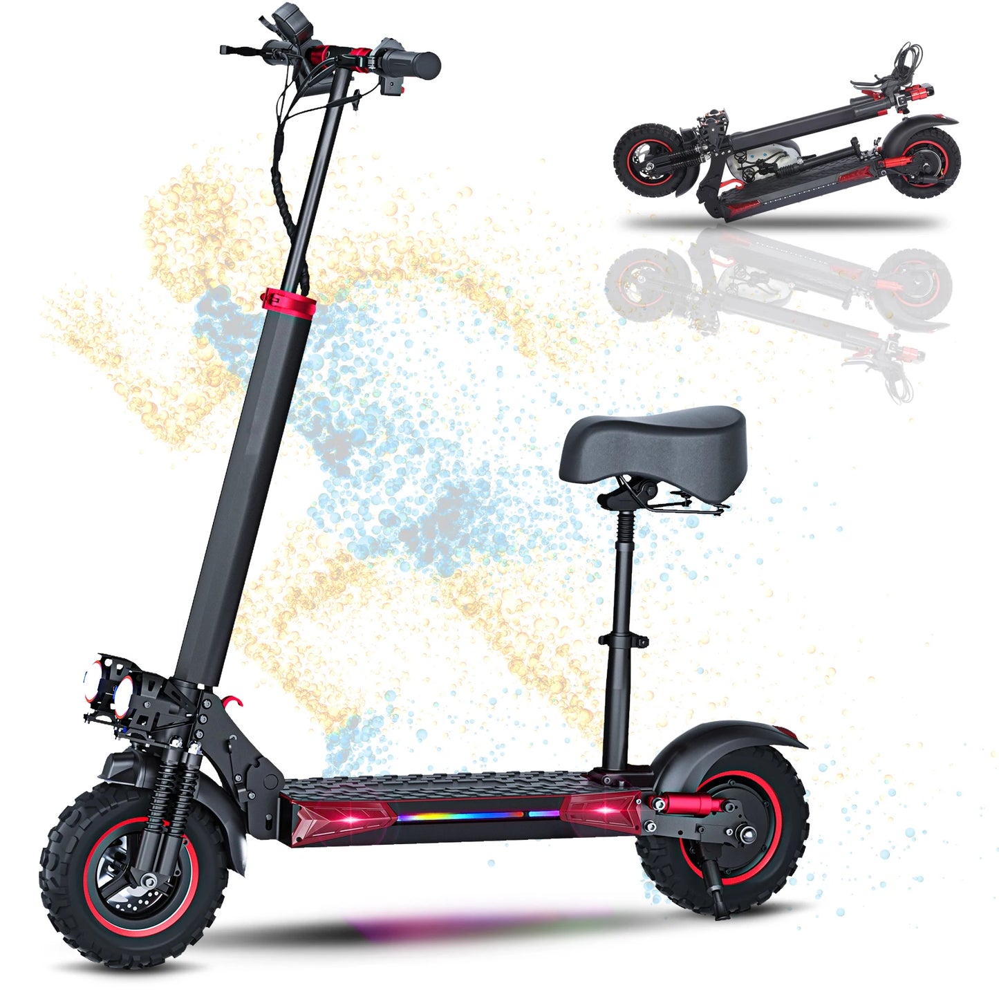 FREEBOY 1200W Foldable Electric Scooter With Seat City Commute