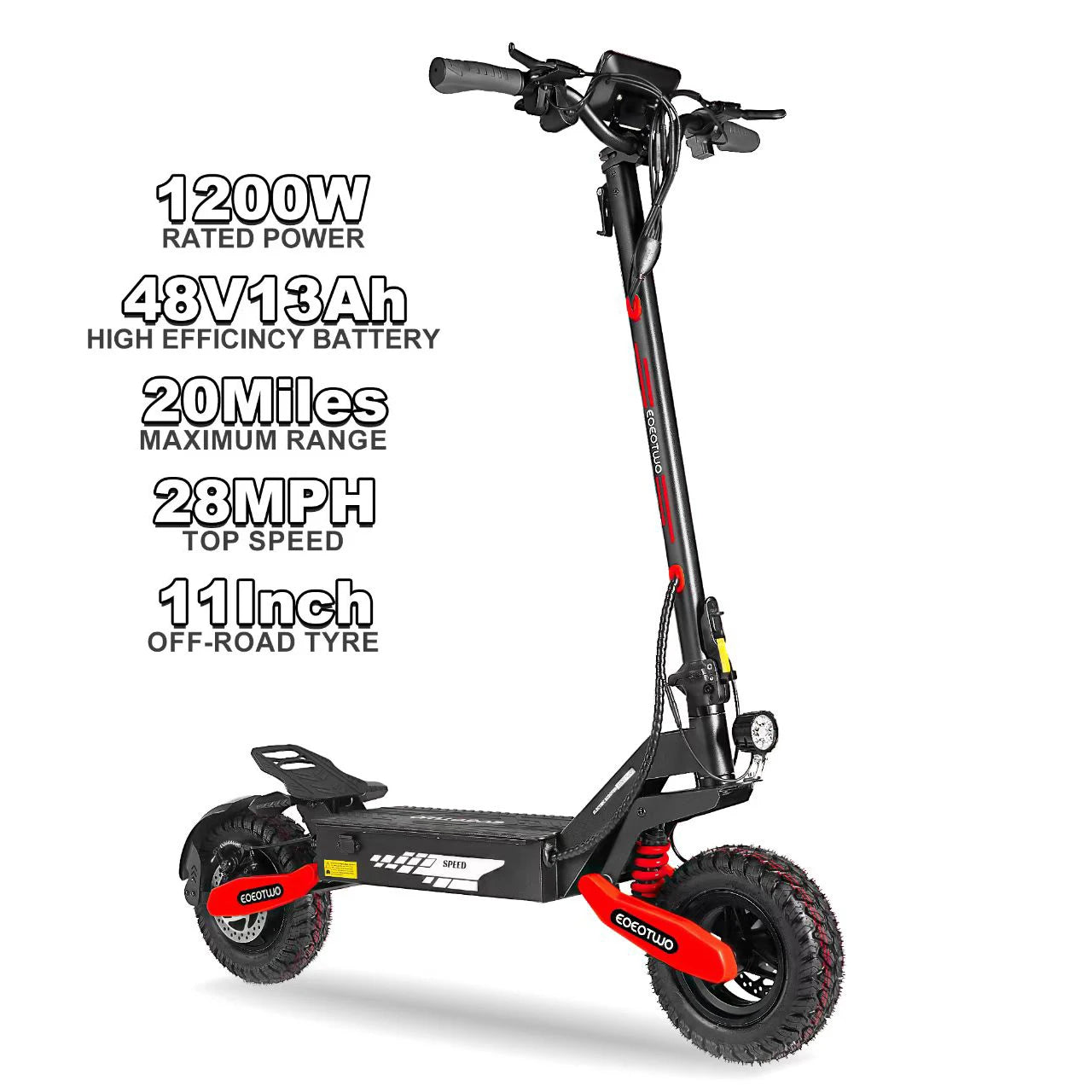 EOEOTWO GT06 Electric Scooter Off-Road Dual Suspension