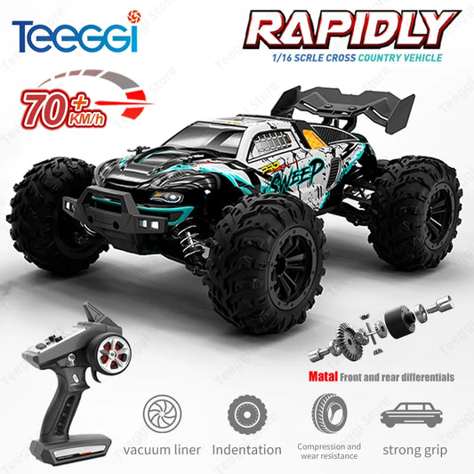 Teeggi RC Car 4WD Off-Road With LED Lights High Speed