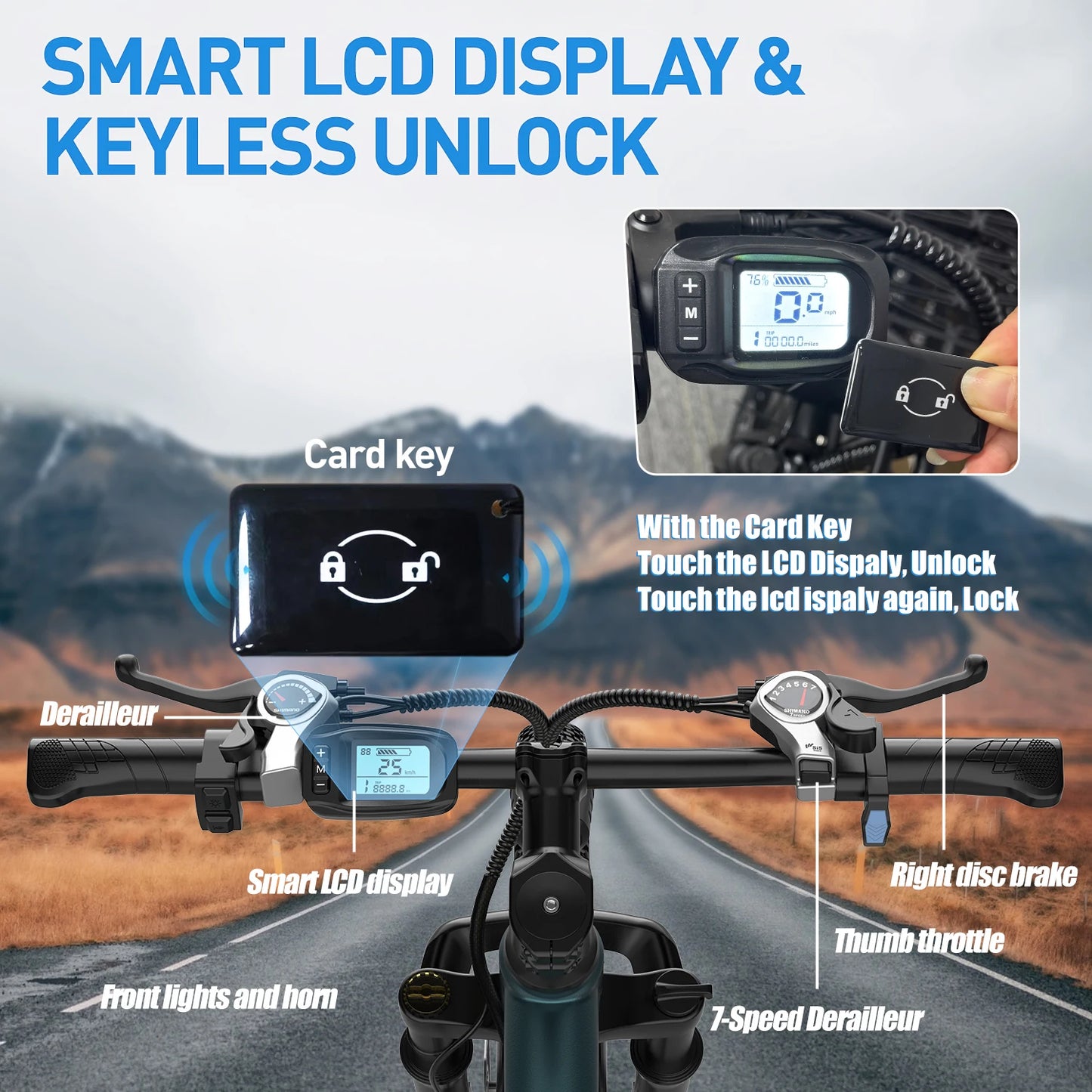 Electric Mountain Bike With 500W Peak Motor For Adults