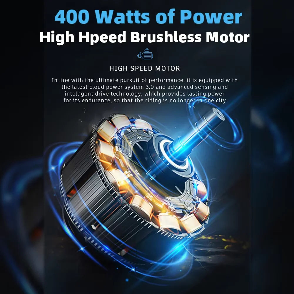 DEEPOWER Electric Bike K300 Foldable With Basket 400W