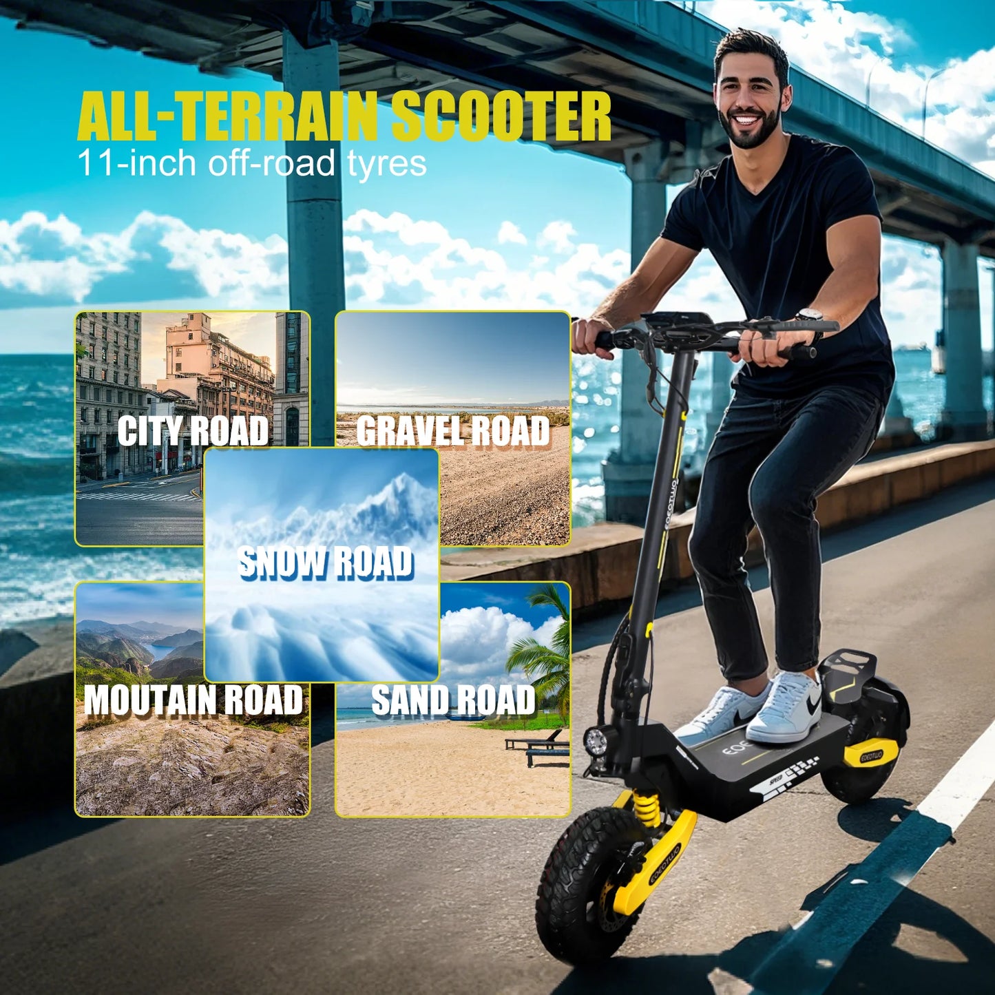 EOEOTWO GT06 Electric Scooter Off-Road Dual Suspension