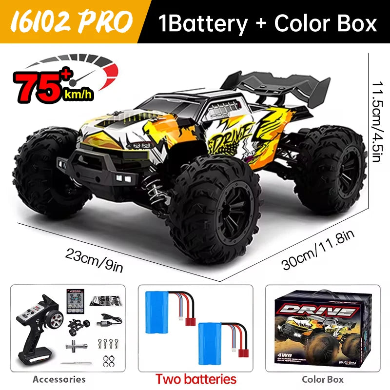 WLtoys RC Car 1:16 4WD LED High Speed Monster Truck