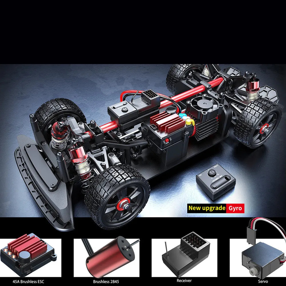 JIUSICE RC Car Brushless 4WD Off Road High Speed Toy