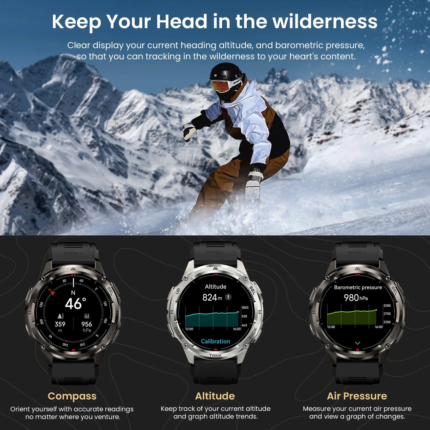 Smartwatch KOSPET Tank T3 Ultra 2 GPS Stainless Steel