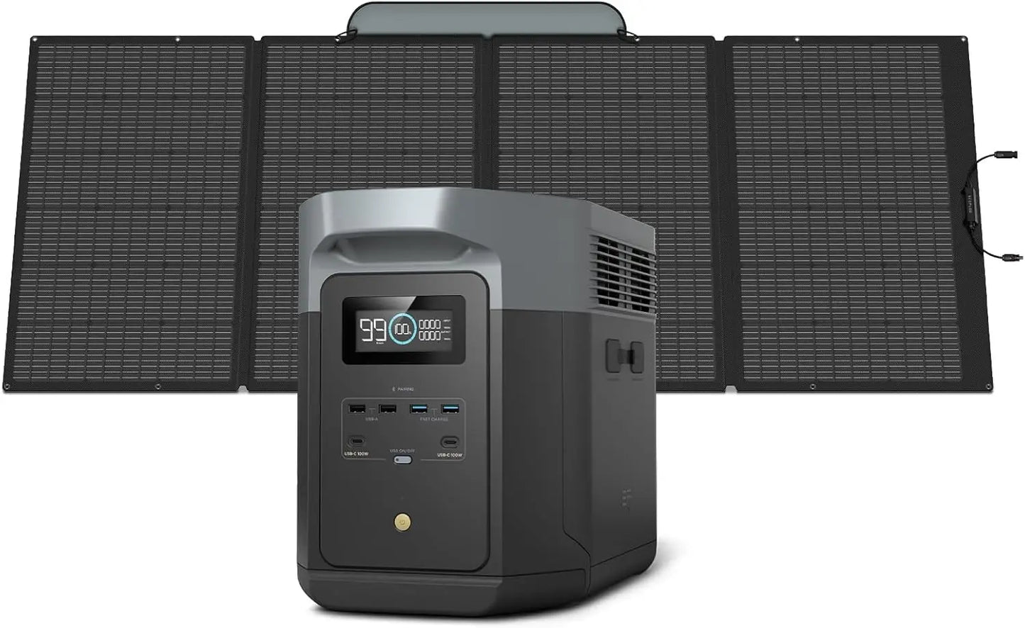 XMSJ Delta 2 Max 2048Wh LFP Portable Solar Generator