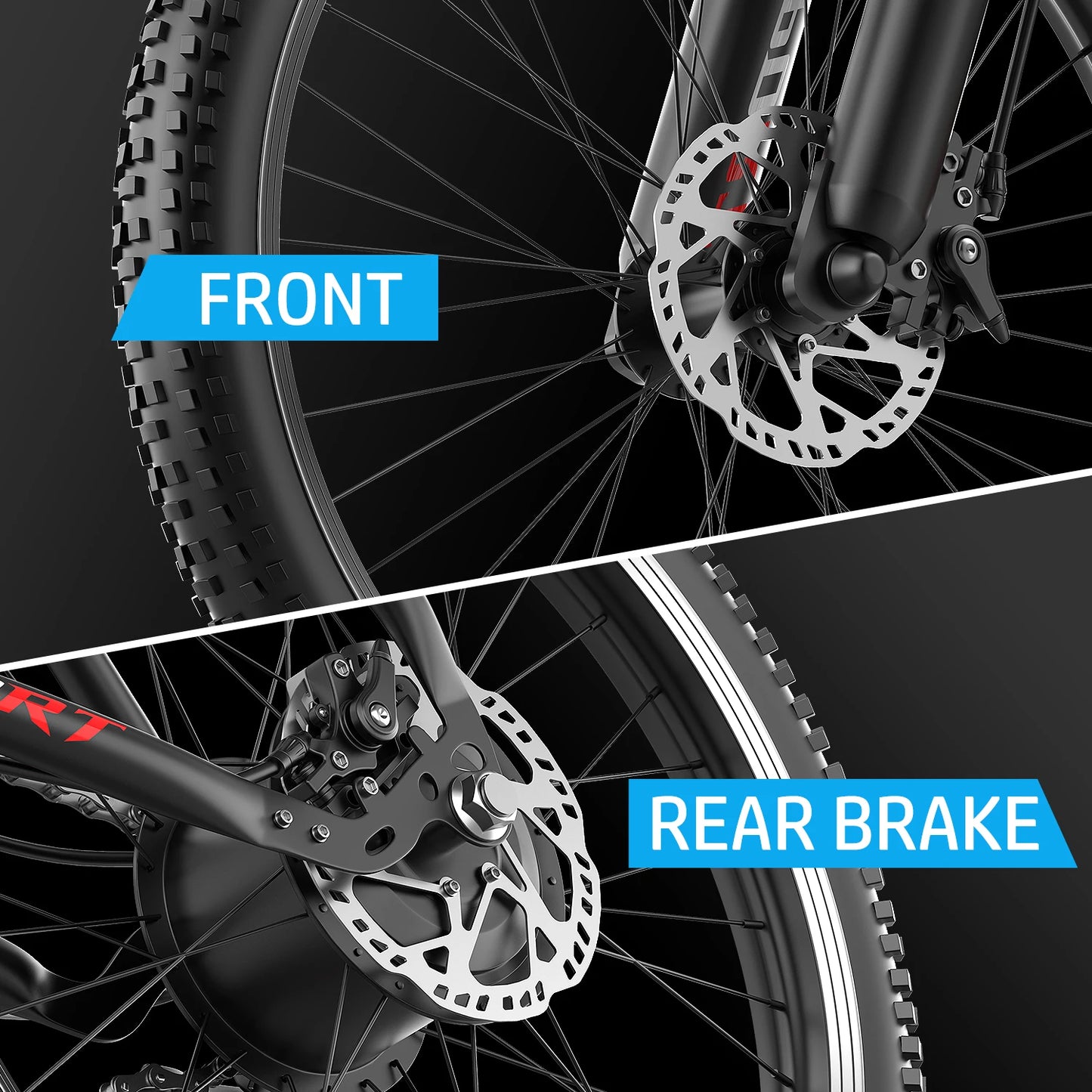 Max Speed Electric Fat Tire Bike With 1000W Peak Motor