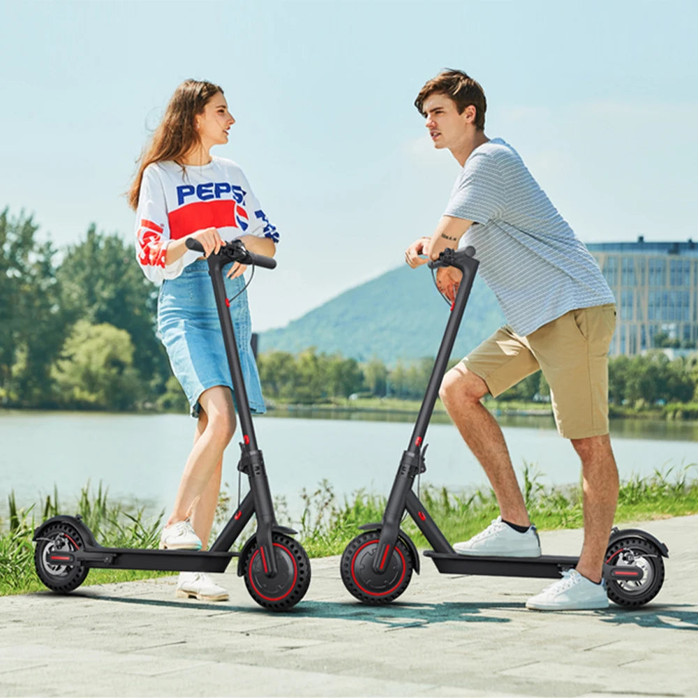 FREEBOY Electric Scooter Foldable With Solid Tires And Dual Brakes