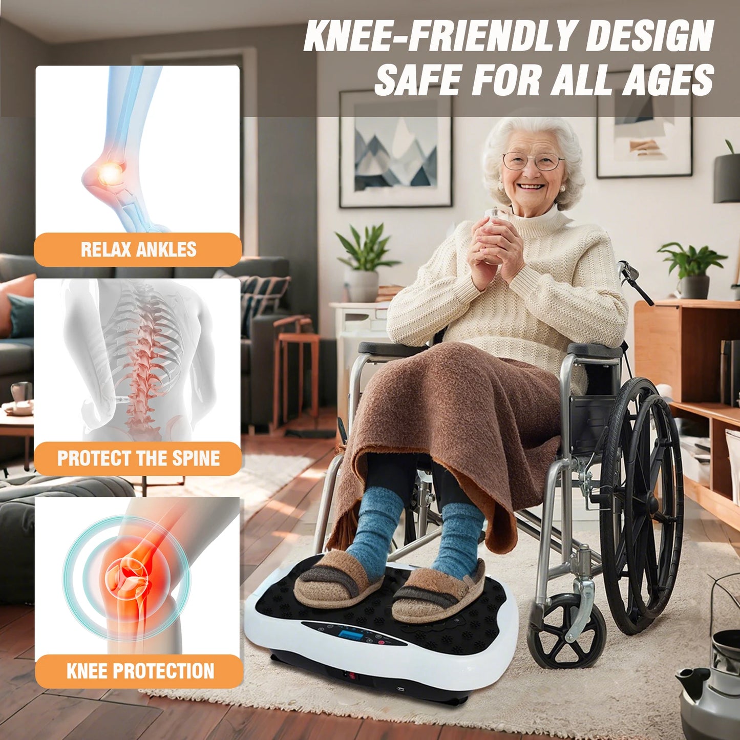 Vibration Plate Exercise Machine For Home Gym With Resistance Bands