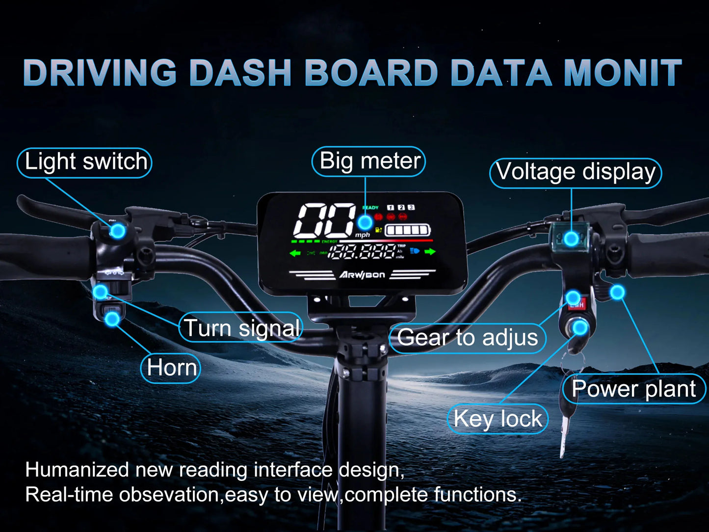 Arwibon Electric Scooter Foldable Aluminum Frame Pro Edition