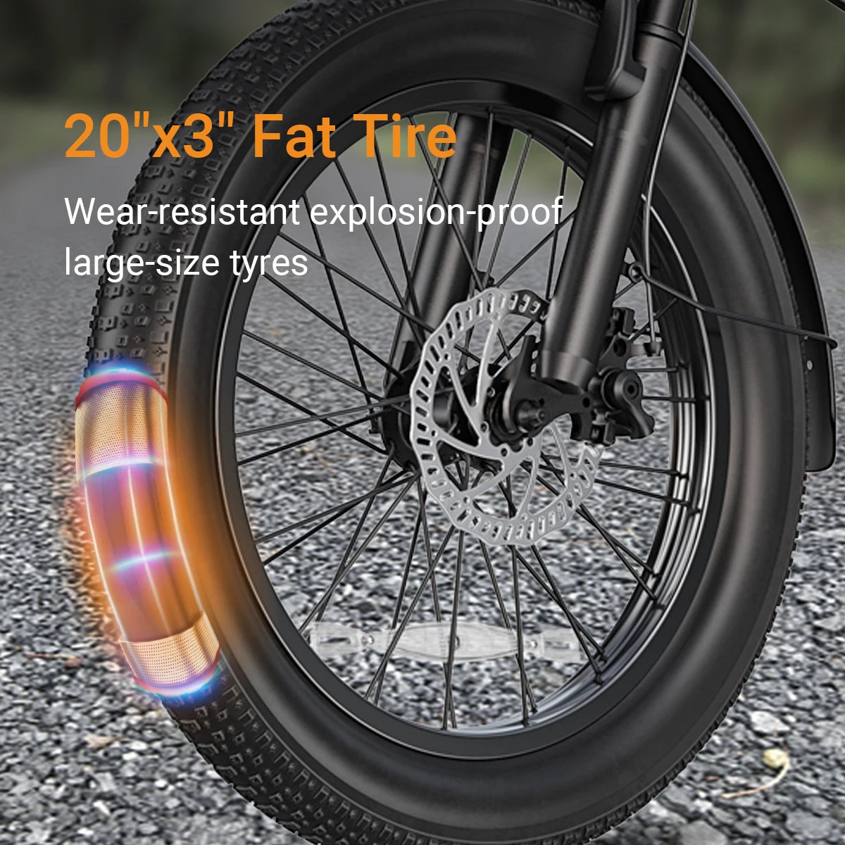Dyu Electric Bicycle A20 Fat Tire 1200W Peak Motor