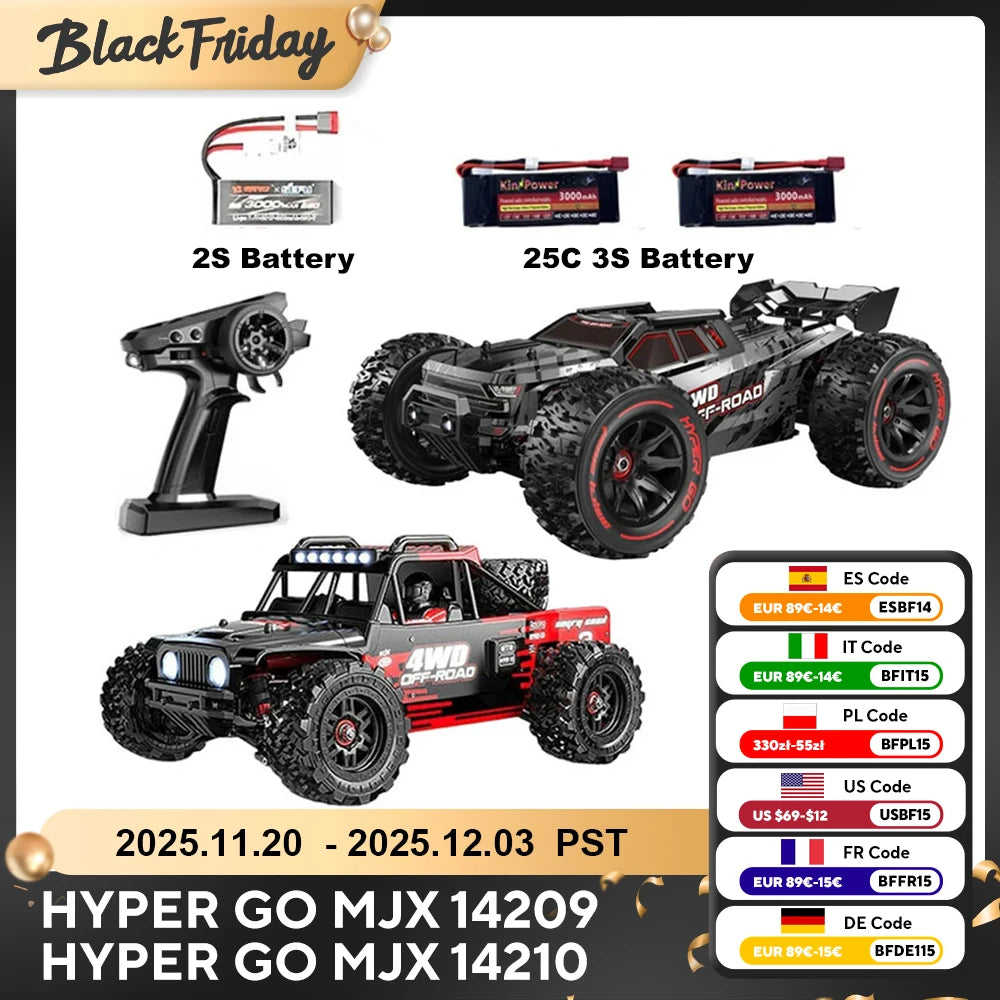 JIUSI RC Car Brushless 4WD Off-Road Monster Truck High Speed