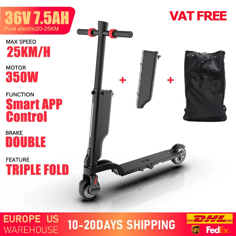 HUANCI X6 Foldable Electric Scooter 36V 350W Urban Commute
