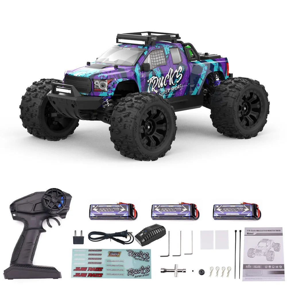 JIUSI RC Car Brushless 4WD MT14R PT14R High Speed Offroad
