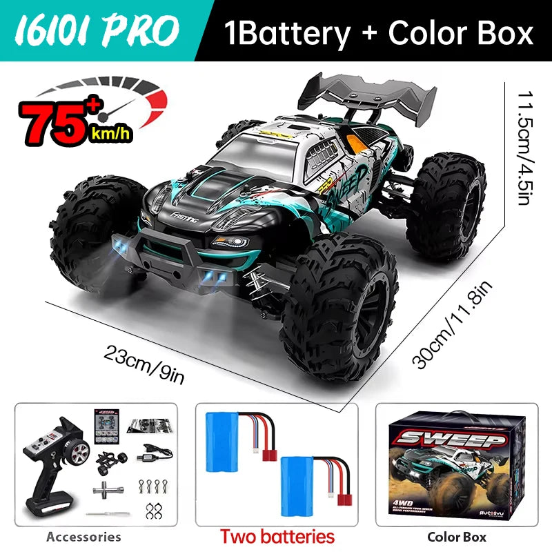 WLtoys RC Car 1:16 4WD LED High Speed Monster Truck
